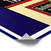 Vintage Poster Print Chicago Train (Ecke)