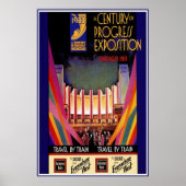 Vintage Poster Print Chicago Train (Vorne)