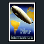 Vintage Poster Print Hamburg Amercia AirShip<br><div class="desc">Vintage Poster Print Hamburg Amercia AirShip</div>