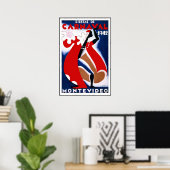 Vintage Poster Print Montevideo Uruguay Fiestas (Heimbüro)