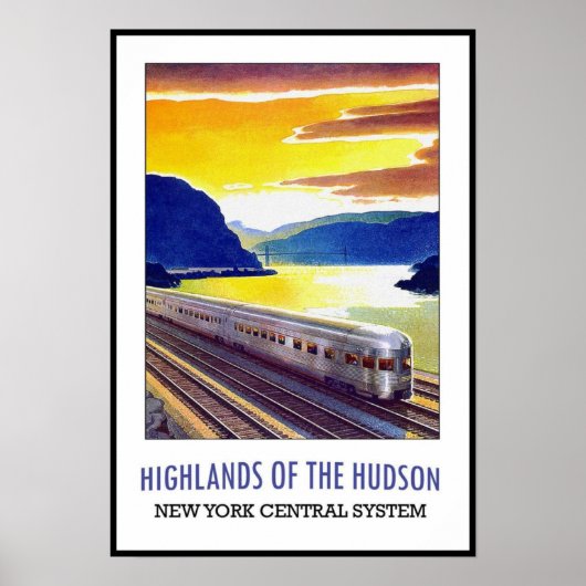 Vintage Poster Print New York Hudson Train (Vorne)