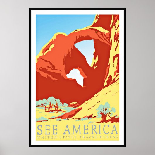 Vintage Poster Print See America Vereinte Staaten (Vorne)