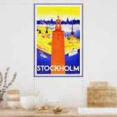Vintage Poster Print Stockholm Große (Küche)