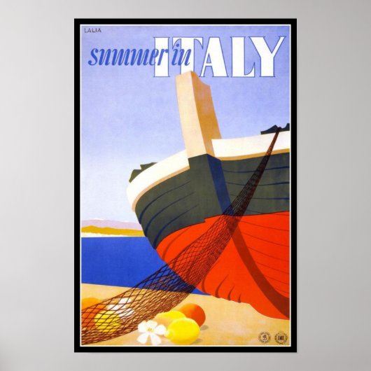 Vintage Poster Print Summer in Italien (Vorne)