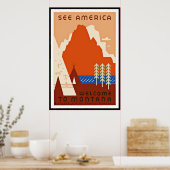 Vintage Poster Printwerbung Amercia Montana (Küche)