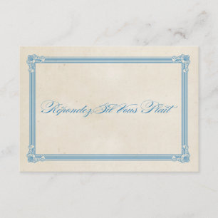 Vintage Poster Red, White & Blue Wedding & UAWG RSVP Karte