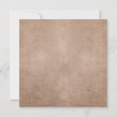 Vintage Poster Rustic Cocoa Save the Date (Rückseite)