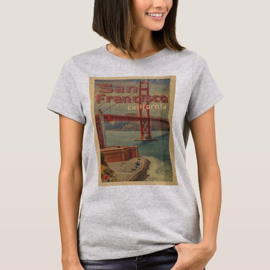 Vintage Poster San Francisco T-Shirt (Vorderseite)