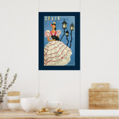 Vintage-Poster spanischer Tänzerin Poster (Küche)