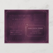 Vintage Poster Style Lila UAWG Postkarte (Rückseite)