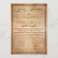 Vintage Poster Style Sepia DIY Hochzeit Einladung