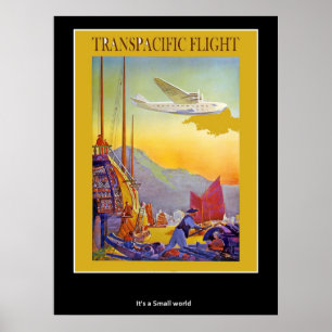 Vintage Poster Transpazifikflüge