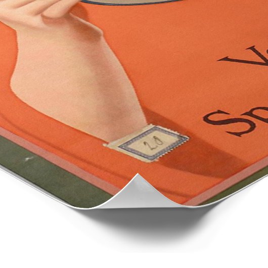 Vintage Poster, Trinkweibchen Poster (Ecke)