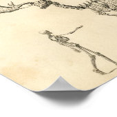 Vintage Poster von Mann und Elche (Ecke)