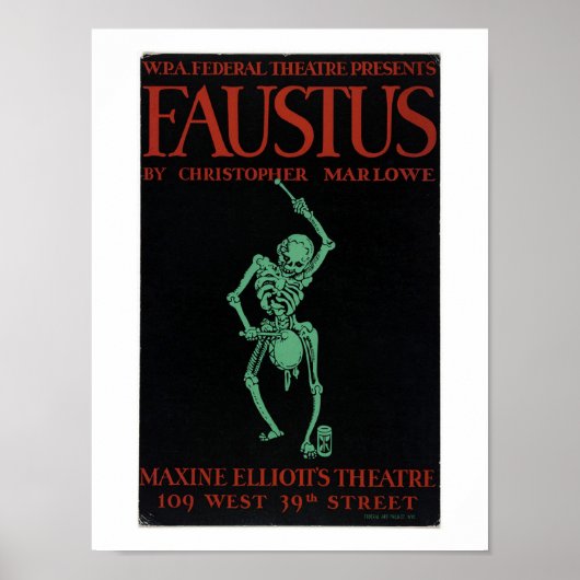 Vintage Poster von Marlowes Doktor Faustus (Vorne)