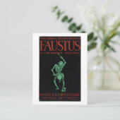 Vintage Poster von Marlowes Doktor Faustus Postkarte (Stehend Vorderseite)