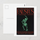 Vintage Poster von Marlowes Doktor Faustus Postkarte (Vorne/Hinten)