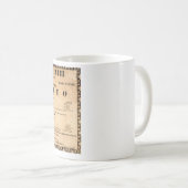 Vintage Poster von Rigoletto Opera Premiere (1851) Kaffeetasse (VorderseiteRechts)