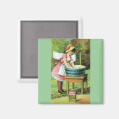 Vintage Poster - Wash Day Magnet (Vorderseite/Rückseite)