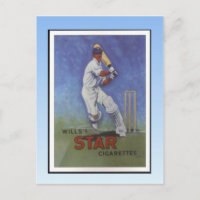 Vintage Poster, Wills Star Zigaretten, Cricketer