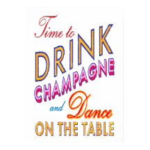 Vintage-Poster 'Zeit, Champagner zu trinken'