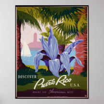 Vintage Posters, Entdecke Puerto Rico USA