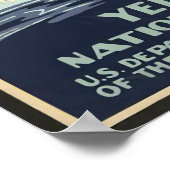 Vintage Posters, Yellowstone Nationalpark Geyser Poster (Ecke)