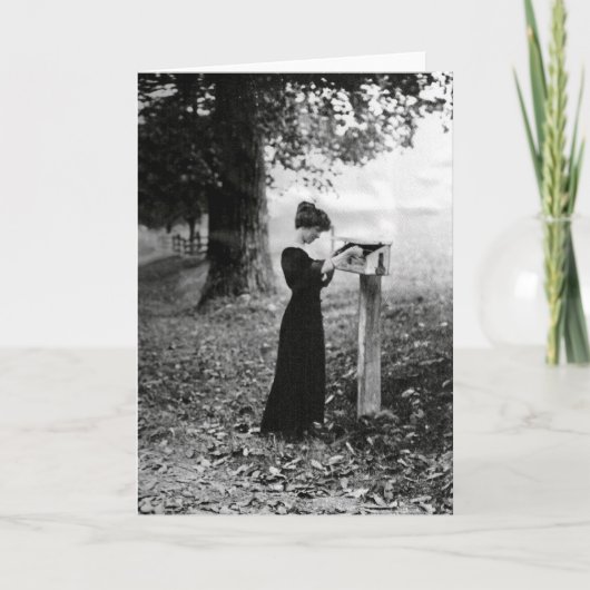 Vintage Postfach Viktorianische Frau Karte (Vorderseite)