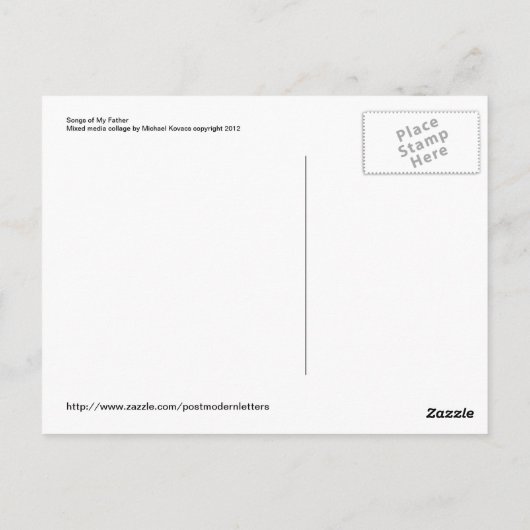 Vintage Postkarte (Rückseite)