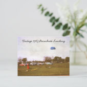 Vintage Postkarte 1963 Fallschirmlandeplatz (Stehend Vorderseite)