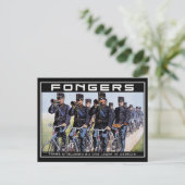 Vintage Postkarte: Armeefahrräder der Schwäger Postkarte (Stehend Vorderseite)