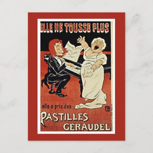 Vintage Postkarte: Art Nouveau - Pastilles Geraude Postkarte