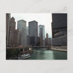 Vintage-Postkarte aus Chicago Ehemaliger Standort Postkarte