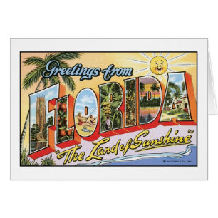 Vintage-Postkarte aus Florida