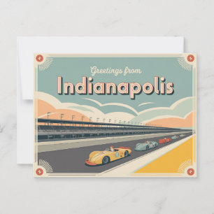 Vintage-Postkarte aus Indianapolis Grüße aus Postkarte