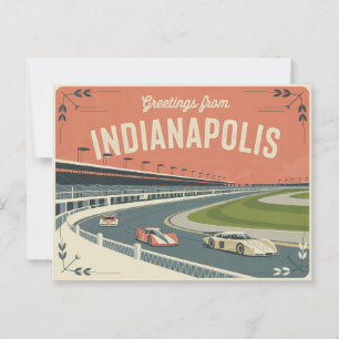 Vintage-Postkarte aus Indianapolis   Grüße aus Postkarte