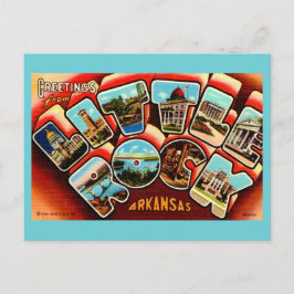 Vintage-Postkarte aus Little Rock, Arkansas Postkarte