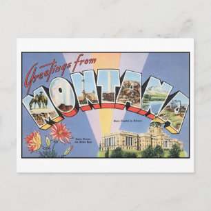 Vintage-Postkarte aus Montana Postkarte