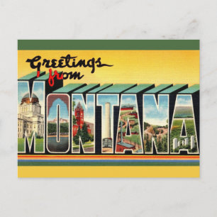 Vintage-Postkarte aus Montana Postkarte