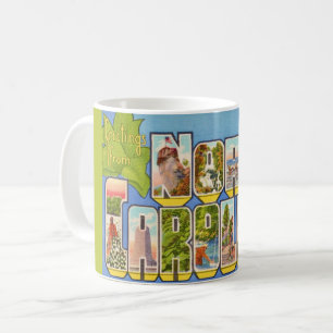 Vintage-Postkarte aus North Carolina Kaffeetasse