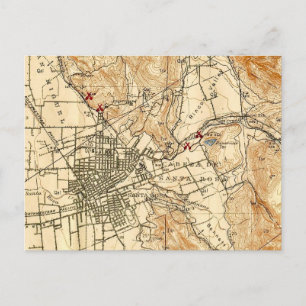 Vintage-Postkarte aus Santa Rosa, Kalifornien Postkarte