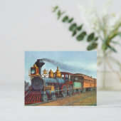 Vintage Postkarte Bahngleise Lokomotive (Stehend Vorderseite)