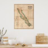 Vintage Postkarte Baja California (1904) Poster (Küche)