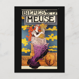 Vintage Postkarte: Bieres de la Meuse Postkarte