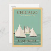 Vintage Postkarte Chicago (Vorne/Hinten)