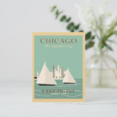 Vintage Postkarte Chicago (Stehend Vorderseite)