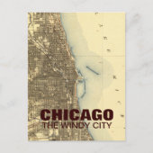 Vintage Postkarte Chicago (Vorderseite)