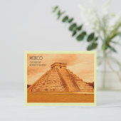 Vintage Postkarte Chichen Itza Mexiko (Stehend Vorderseite)