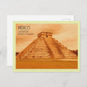 Vintage Postkarte Chichen Itza Mexiko (Vorne/Hinten)