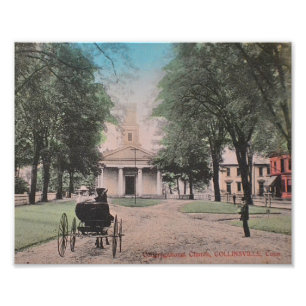 Vintage Postkarte Collinsville Foto Print